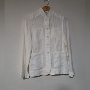 Talbots Women's petites Irish linen jacket size 4.